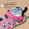 image:imageDREAM PAIRS Boys Girls Summer Outdoor Athletic Sport Sandals Hiking Beach Casual Water Closed Toe Adjustable Multicolor for ToddlerLittleBig KidsFuchsiaCyanNeonGreen