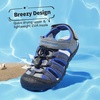 image:imageDREAM PAIRS Boys Girls Summer Outdoor Athletic Sport Sandals Hiking Beach Casual Water Closed Toe Adjustable Multicolor for ToddlerLittleBig KidsGreyRoyal