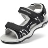 image:imageDREAM PAIRS Boys Girls Sandals Kids Athletic Summer Sports Water Shoes for ToddlerLittle KidBig KidBlackLightGrey