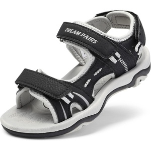 image:imageDREAM PAIRS Boys Girls Sandals Kids Athletic Summer Sports Water Shoes for ToddlerLittle KidBig KidBlackLightGrey