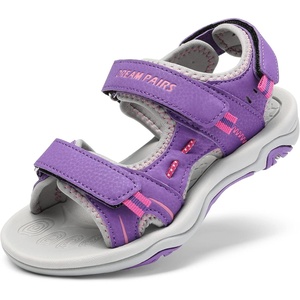 image:imageDREAM PAIRS Boys Girls Sandals Kids Athletic Summer Sports Water Shoes for ToddlerLittle KidBig KidPurpleFuchsiaLightGrey