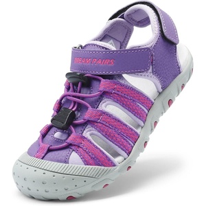 image:imageDREAM PAIRS Boys Girls Summer Outdoor Athletic Sport Sandals Hiking Beach Casual Water Closed Toe Adjustable Multicolor for ToddlerLittleBig KidsAll Purple