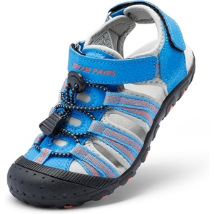 image:imageDREAM PAIRS Boys Girls Summer Outdoor Athletic Sport Sandals Hiking Beach Casual Water Closed Toe Adjustable Multicolor for ToddlerLittleBig KidsBlueGreyRed