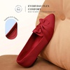 image:imageDREAM PAIRS Flats for Women Pointed Toe Knit Ballet Flats with Bow Foldable Comfortable Dress Shoes for Work Office Business Casual TravelRed