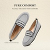 image:imageDREAM PAIRS Loafers for Women Penny Knitted Loafer Casual Comfortable Slip On Flats Work Business Walking ShoesBlackWhite