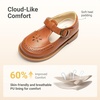 image:imageDREAM PAIRS Toddler Little Girls Mary Jane Dress Shoes  Ballet Flats for Girl School Uniform ShoesBrown