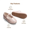 image:imageDREAM PAIRS Toddler Little Girls Mary Jane Dress Shoes Wedding Ballet Flats Round Toe Flower Girl ShoesNude