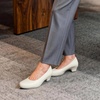 image:imageDREAM PAIRS Womens Chunky Closed Toe Dress Low Block Heels Comfortable Slip On Work Pumps Wedding Casual ShoesWhite