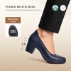 image:imageDREAM PAIRS Womens Chunky Closed Toe Low Block Heels Work Pumps Comfortable Round Toe Dress Wedding ShoesNavy Blue