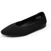 image:imageDREAM PAIRS Womens Knit Ballet Dressy Flats Comfortable Washable Flexible Breathable Casual Classic Work Office Walk Pointed Toe FlatsBlack
