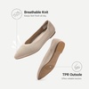 image:imageDREAM PAIRS Womens Knit Ballet Dressy Flats Comfortable Washable Flexible Breathable Casual Classic Work Office Walk Pointed Toe FlatsNude