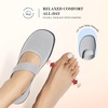 image:imageDREAM PAIRS Womens Mary Jane Ballet Flats Barefoot Knit Wide Toe Box Arch Support Flat Shoes for Women Dressy Casual Office Business Work Travel WalkGrey
