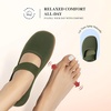 image:imageDREAM PAIRS Womens Mary Jane Ballet Flats Barefoot Knit Wide Toe Box Arch Support Flat Shoes for Women Dressy Casual Office Business Work Travel WalkGreen
