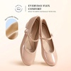 image:imageDREAM PAIRS Womens Mary Jane Chunky Low Heels Comfortable Slip on Dress Shoes for Women Closed Round Toe Casual Cute Work Pumps Flats ShoesNude
