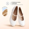 image:imageDREAM PAIRS Womens Mary Jane Chunky Low Heels Comfortable Slip on Dress Shoes for Women Closed Round Toe Casual Cute Work Pumps Flats ShoesWhite