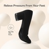 image:imageDREAM PAIRS Womens Pumps Low Chunky Block Heel Dress Shoes Closed Round Toe Comfortable HeelsBlacksuede