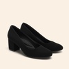 image:imageDREAM PAIRS Womens Pumps Low Chunky Block Heel Dress Shoes Closed Round Toe Comfortable HeelsBlacksuede