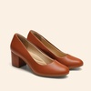 image:imageDREAM PAIRS Womens Pumps Low Chunky Block Heel Dress Shoes Closed Round Toe Comfortable HeelsBrown