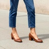 image:imageDREAM PAIRS Womens Pumps Low Chunky Block Heel Dress Shoes Closed Round Toe Comfortable HeelsBrown