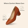 image:imageDREAM PAIRS Womens Pumps Low Chunky Block Heel Dress Shoes Closed Round Toe Comfortable HeelsBrown