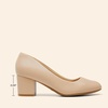 image:imageDREAM PAIRS Womens Pumps Low Chunky Block Heel Dress Shoes Closed Round Toe Comfortable HeelsNude