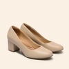image:imageDREAM PAIRS Womens Pumps Low Chunky Block Heel Dress Shoes Closed Round Toe Comfortable HeelsNude