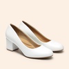 image:imageDREAM PAIRS Womens Pumps Low Chunky Block Heel Dress Shoes Closed Round Toe Comfortable HeelsWhite