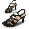 image:imageDREAM PAIRS Womens Strappy Stiletto High Heels Round Toe Platform Dress Shoes Comfortable Ankle Strap Heeled Sandals For Formal Party Wedding Evening DressBlack