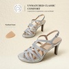 image:imageDREAM PAIRS Womens Strappy Stiletto High Heels Round Toe Platform Dress Shoes Comfortable Ankle Strap Heeled Sandals For Formal Party Wedding Evening DressSilver