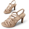 image:imageDREAM PAIRS Womens Strappy Stiletto High Heels Round Toe Platform Dress Shoes Comfortable Ankle Strap Heeled Sandals For Formal Party Wedding Evening DressNude