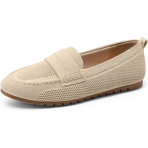 image:imageDREAM PAIRS Loafers for Women Penny Knitted Loafer Casual Comfortable Slip On Flats Work Business Walking ShoesBeige