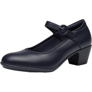 image:imageDREAM PAIRS Mary Jane Shoes Women Low Chunky Heels Closed Toe Pumps Comfortable Work Business Dress ShoesNavy