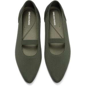 image:imageDREAM PAIRS Womens Knit Ballet Flats Pointed Toe Comfortable Dressy Flats for Work Office Shoes Mary Jane FlatsGreen