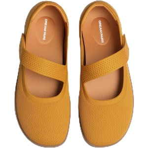 image:imageDREAM PAIRS Womens Mary Jane Ballet Flats Barefoot Knit Wide Toe Box Arch Support Flat Shoes for Women Dressy Casual Office Business Work Travel WalkYellow