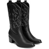 image:imageDREAM PAIRS Cowboy Boots for Women Cowgirl Western Boots Fashion Embroidery Stitched Chunky Heel Mid Calf BootsBlack