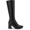 image:imageDREAM PAIRS Womens Gogo Boots Square Toe Chunky Wide Calf Knee High BootsBlackPu