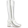image:imageDREAM PAIRS Womens Gogo Boots Square Toe Chunky Wide Calf Knee High BootsMetallic Silver