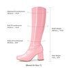image:imageDREAM PAIRS Womens Gogo Boots Square Toe Chunky Wide Calf Knee High BootsPinkpat