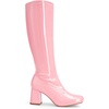image:imageDREAM PAIRS Womens Gogo Boots Square Toe Chunky Wide Calf Knee High BootsPinkpat