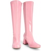 image:imageDREAM PAIRS Womens Gogo Boots Square Toe Chunky Wide Calf Knee High BootsPinkpat