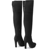 image:imageDREAM PAIRS Womens HIGHPLAT Chunky Thigh High Over The Knee High Heel BootsBlack