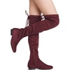 image:imageDREAM PAIRS Womens HIGHPLAT Chunky Thigh High Over The Knee High Heel BootsBlackNubuck1