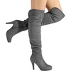 image:imageDREAM PAIRS Womens HIGHPLAT Chunky Thigh High Over The Knee High Heel BootsLightGrey