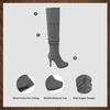 image:imageDREAM PAIRS Womens HIGHPLAT Chunky Thigh High Over The Knee High Heel BootsLightGrey