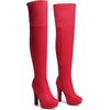 image:imageDREAM PAIRS Womens HIGHPLAT Chunky Thigh High Over The Knee High Heel BootsRed