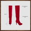 image:imageDREAM PAIRS Womens HIGHPLAT Chunky Thigh High Over The Knee High Heel BootsRed1