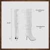 image:imageDREAM PAIRS Womens HIGHPLAT Chunky Thigh High Over The Knee High Heel BootsWhitePu1