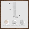 image:imageDREAM PAIRS Womens HIGHPLAT Chunky Thigh High Over The Knee High Heel BootsWhitePu1