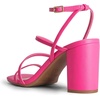 image:imageDREAM PAIRS Womens Heels Chunky Block Strappy Square Open Toe Ankle Buckle 315 Inch Heeled Sandals Wedding Party Dress Prom ShoesHot Pink