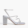 image:imageDREAM PAIRS Womens Heels Chunky Block Strappy Square Open Toe Ankle Buckle 315 Inch Heeled Sandals Wedding Party Dress Prom ShoesSilverrhinestone